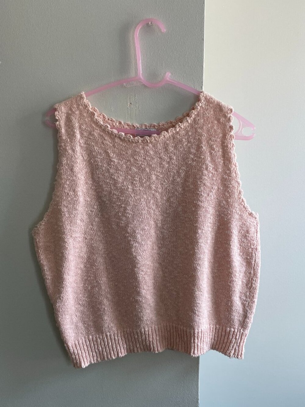 Vintage pink 100% cotton tank top